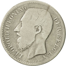 Belgium, Leopold II, Franc, 1886, VG(8-10), Silver, KM:29.1