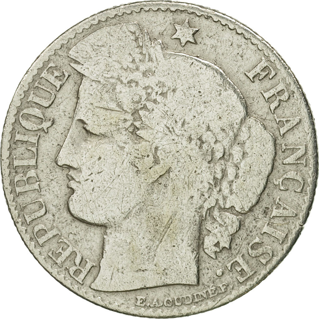 France, Cérès, 50 Centimes, 1894, Paris, VF(30-35), Silver, KM:834.1