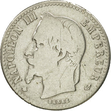 France, Napoleon III, 50 Centimes, 1867, Paris, F(12-15), Silver