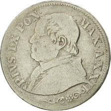 ITALIAN STATES, PAPAL STATES, Pius IX, 10 Soldi, 50 Centesimi, 1867, Roma