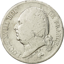 Moneta, Francia, Louis XVIII, Louis XVIII, 2 Francs, 1822, Paris, MB, Argento