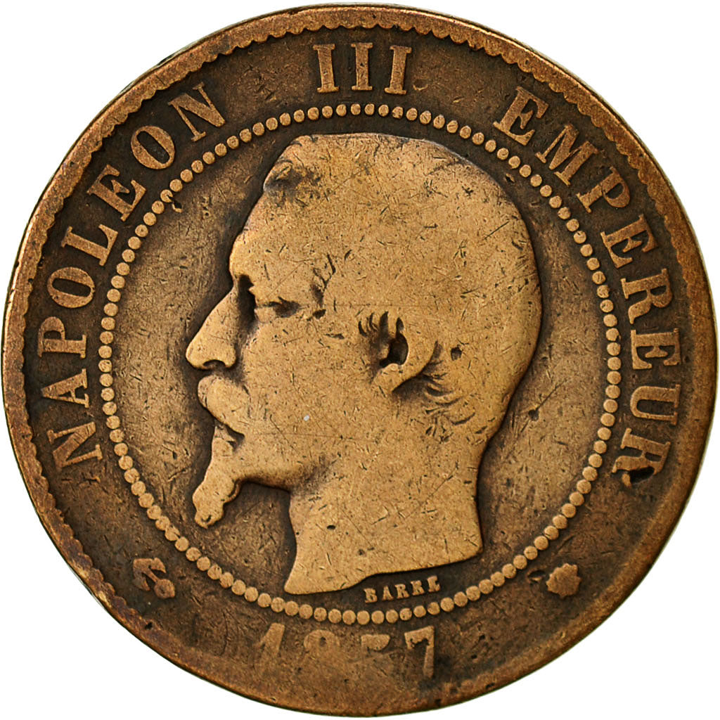 Coin, France, Napoleon III, Napoléon III, 10 Centimes, 1857, Marseille