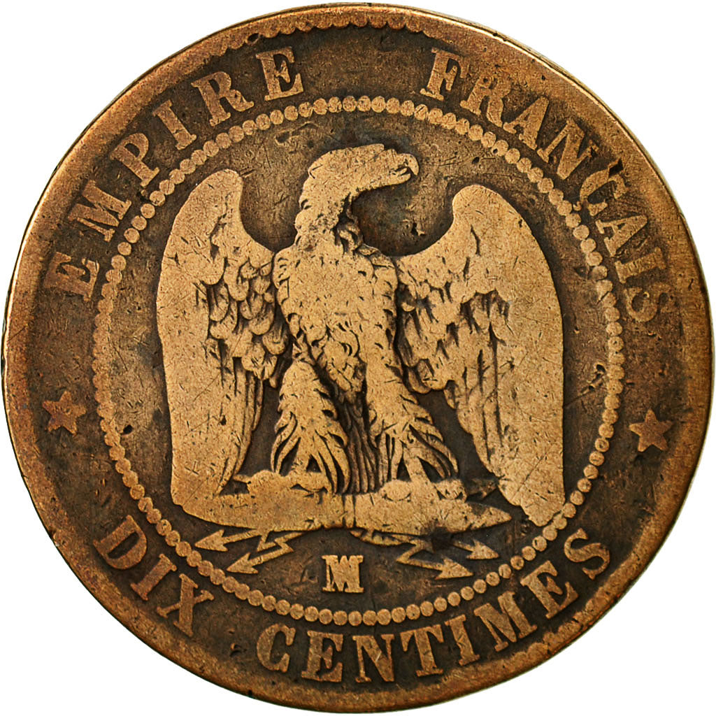 Coin, France, Napoleon III, Napoléon III, 10 Centimes, 1857, Marseille