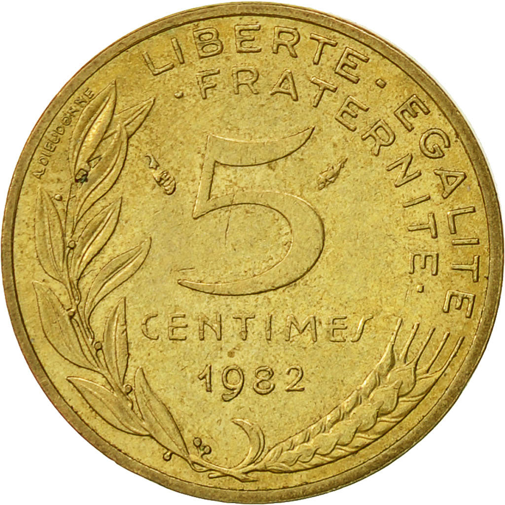 Coin, France, Marianne, 5 Centimes, 1982, Paris, AU(55-58), Aluminum-Bronze