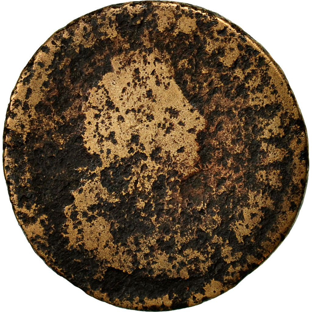 Coin, France, Louis XIV, Liard de France au buste âgé, troisième type, Liard