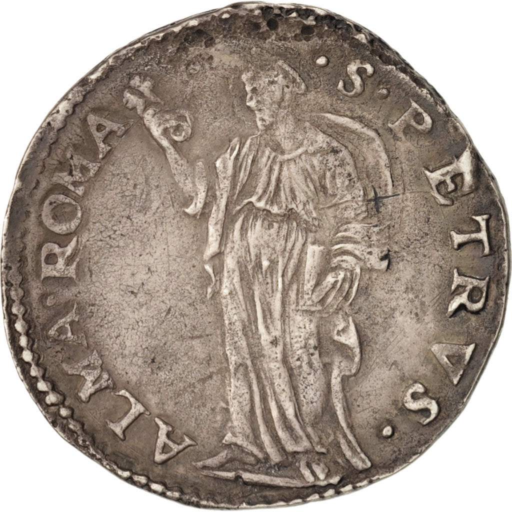 Vatican, Sixtus V, Testone, 1585-1590, Rome, Argent