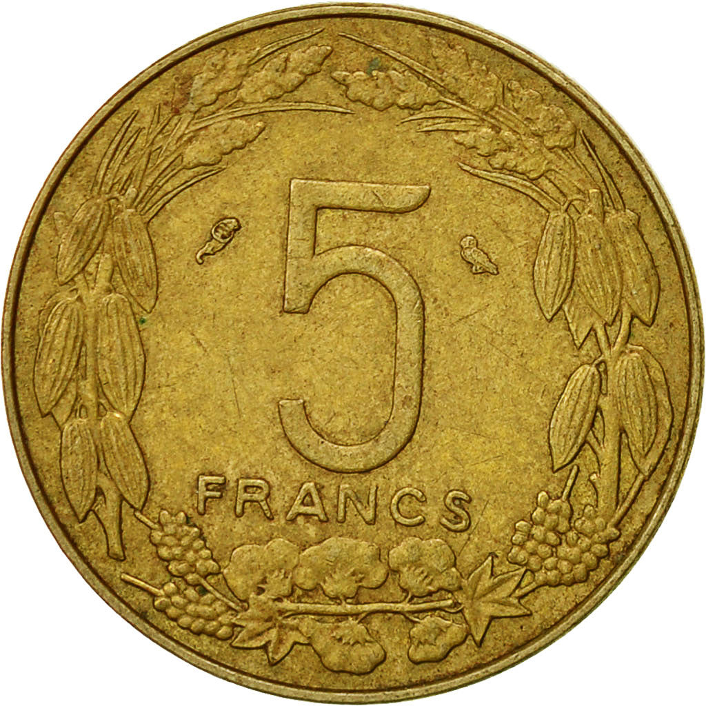 Coin, EQUATORIAL AFRICAN STATES, 5 Francs, 1965, Paris, AU(50-53)