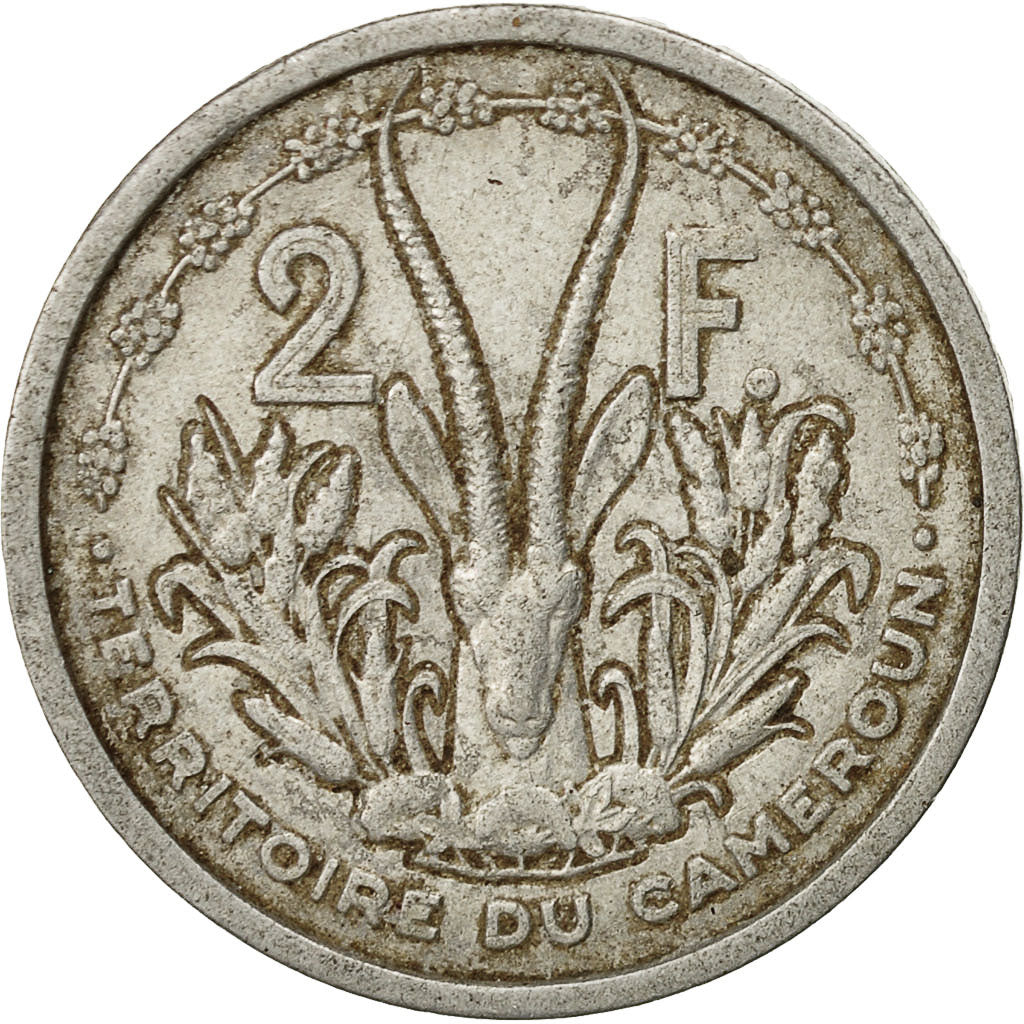 French Equatorial Africa, 2 Francs, 1948, Paris, VF(30-35), Aluminum, KM:7