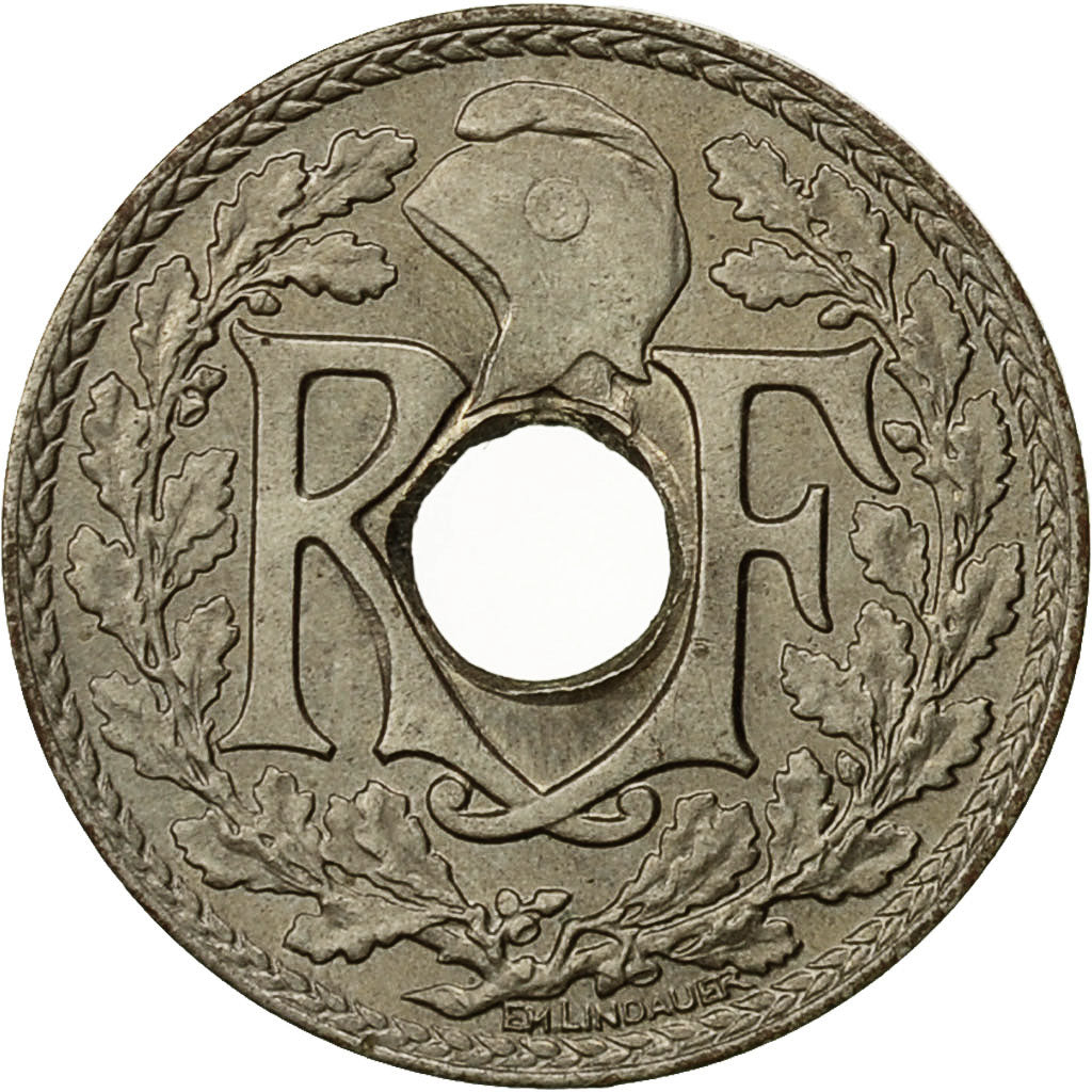 Coin, France, Lindauer, 5 Centimes, 1939, Paris, MS(60-62), Nickel-Bronze