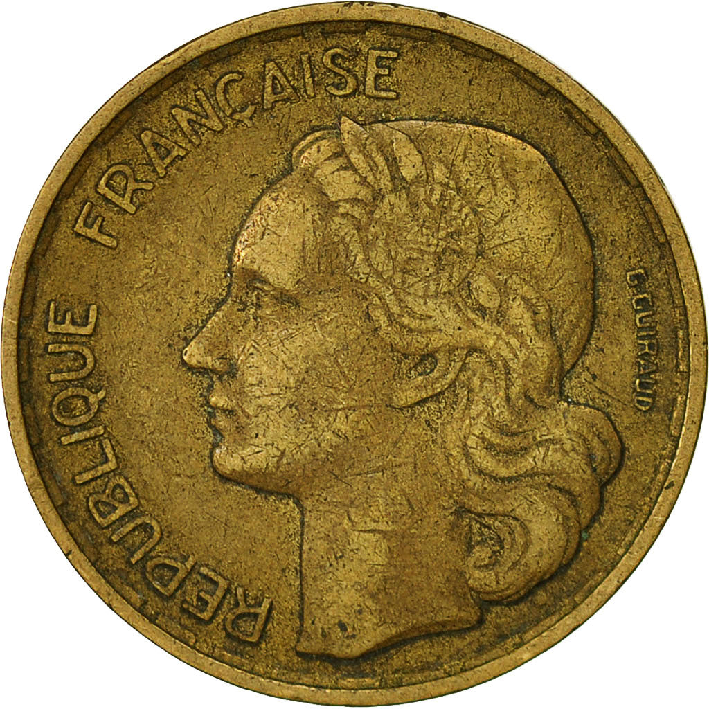 Coin, France, Guiraud, 20 Francs, 1951, Beaumont - Le Roger, EF(40-45)