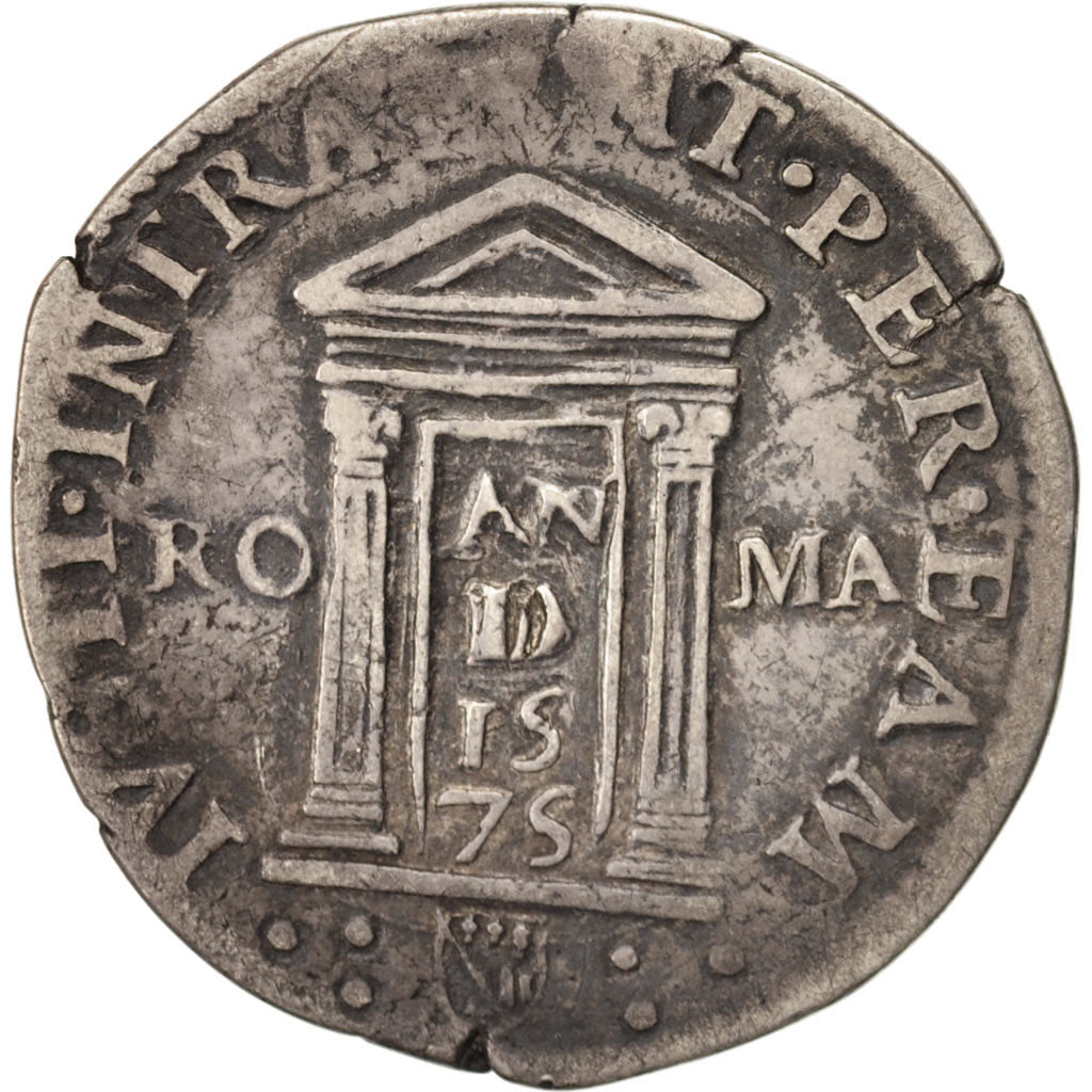Coin, Vatican, Testone, 1575, Rome, VF(20-25), Silver
