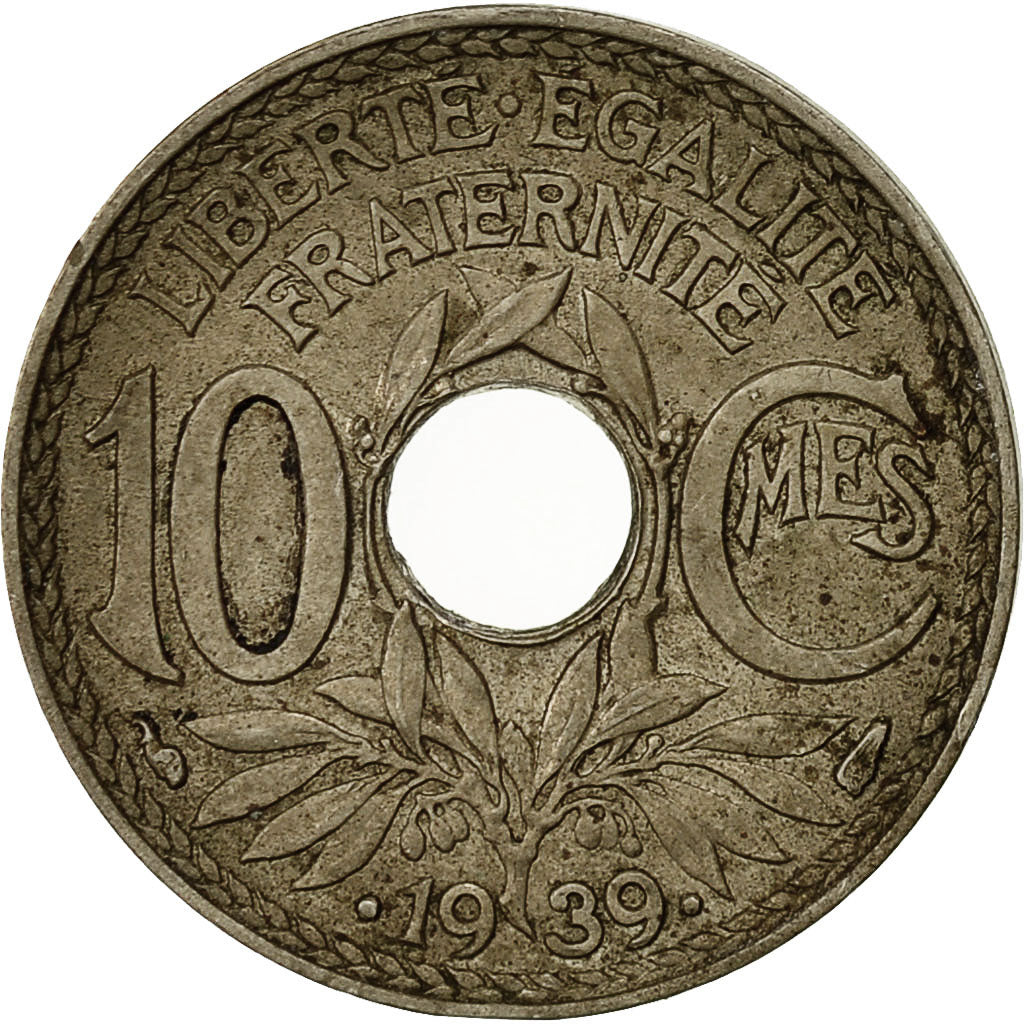 Monnaie, France, Lindauer, 10 Centimes, 1939, TB, Nickel-Bronze, KM:889.1