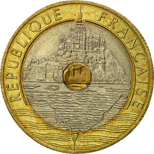 Monnaie, France, Mont Saint Michel, 20 Francs, 1993, SUP+, Tri-Metallic