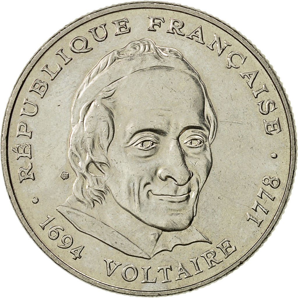 Coin, France, Voltaire, 5 Francs, 1994, Paris, MS(64), Nickel, KM:1063