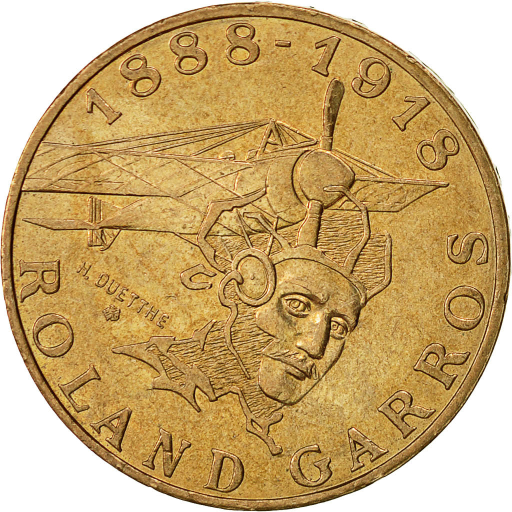 Monnaie, France, Roland Garros, 10 Francs, 1988, SPL, Aluminum-Bronze, KM:965