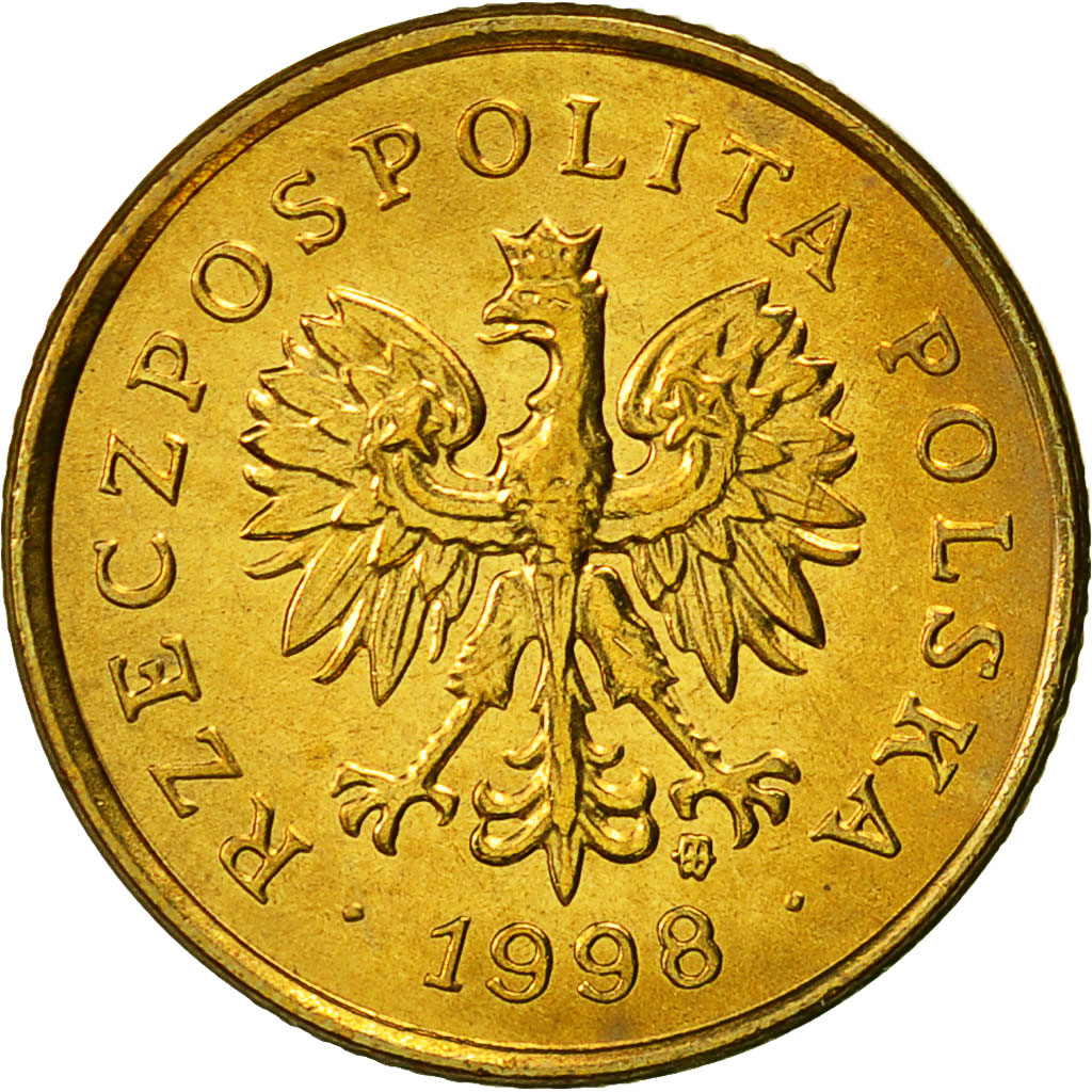 Münze, Polen, 5 Groszy, 1998, Warsaw, STGL, Messing, KM:278