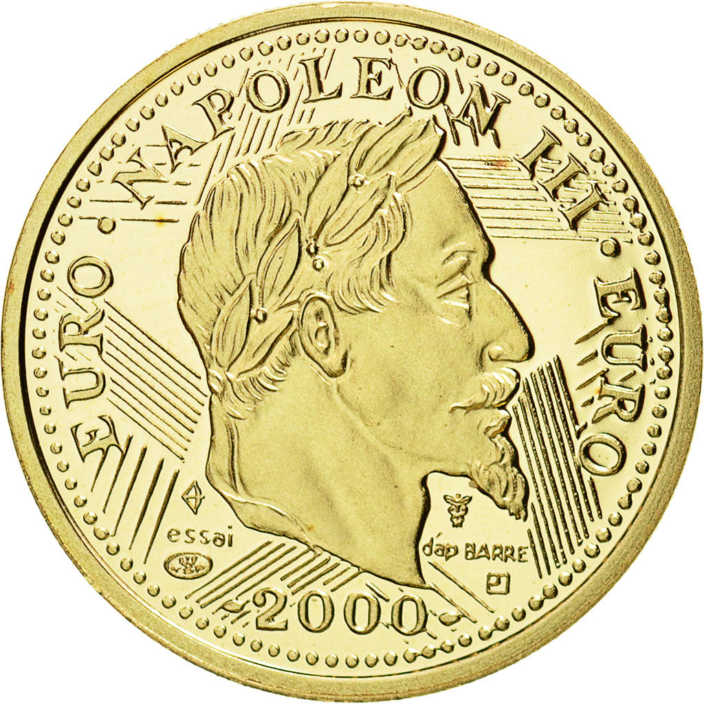 Francia, Medal, Euro-Napoléon III, 2000, Joaquin Jimenez, FDC, Oro