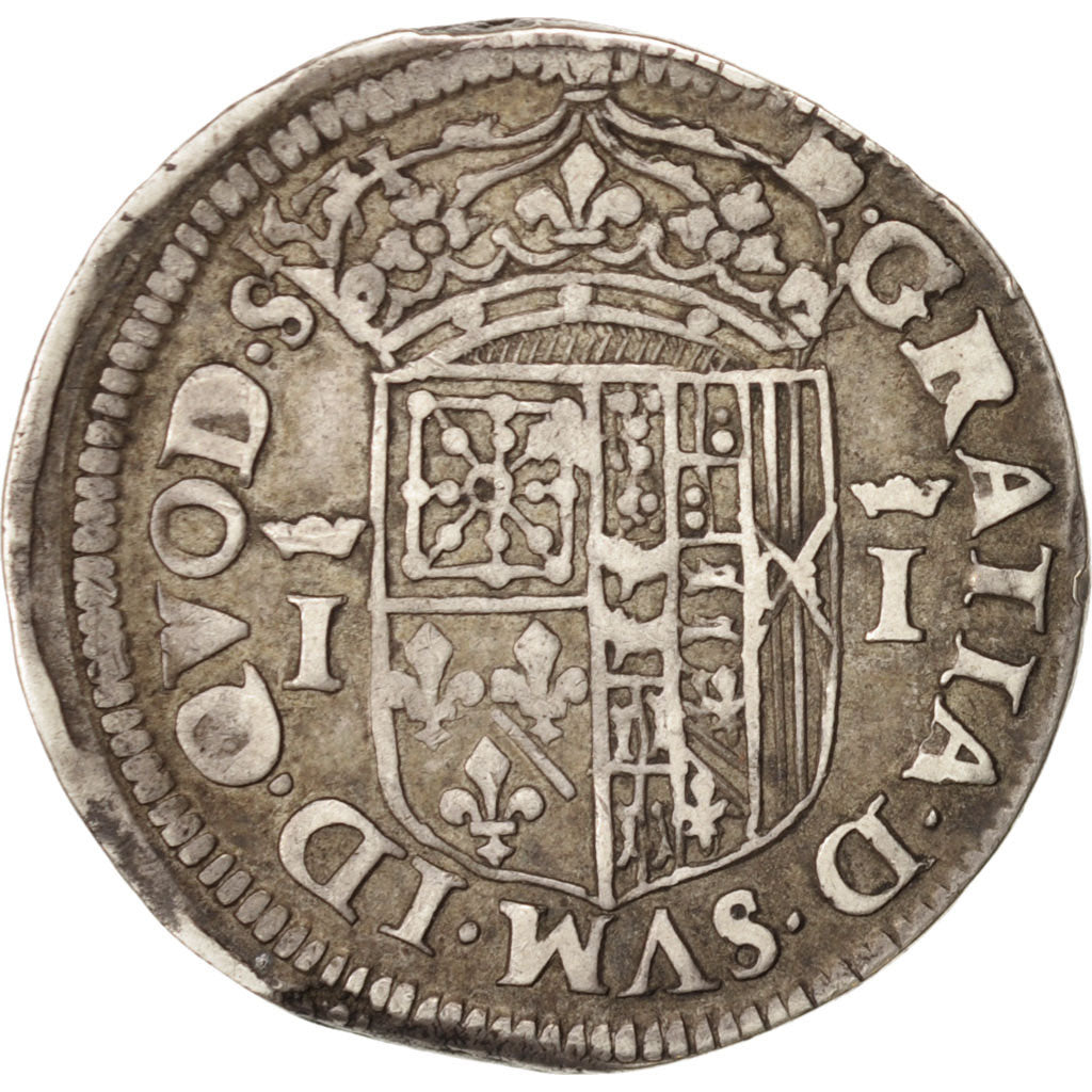 France, Béarn, Jeanne d'Albret, Teston, 1571, Pau, Silver, Boudeau:594