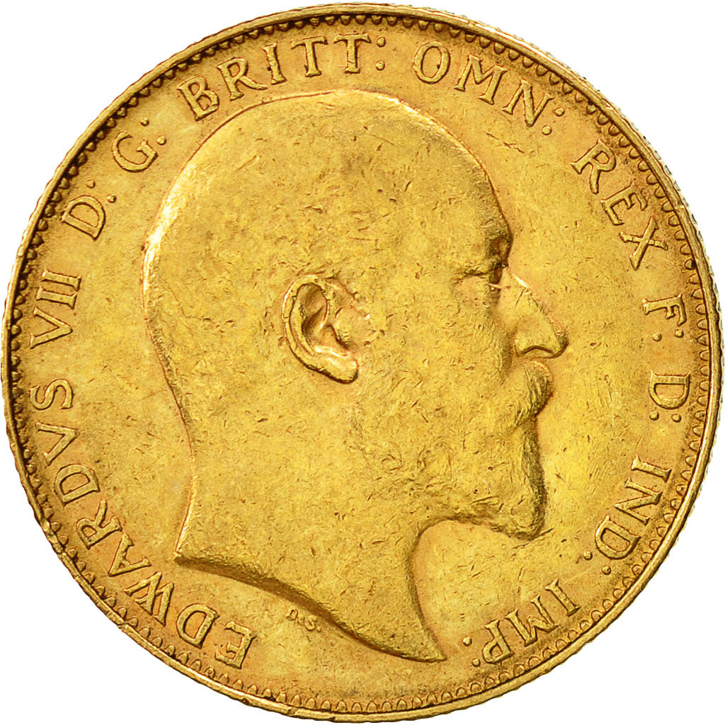 Coin, Australia, Edward VII, Sovereign, 1910 P, Perth, AU(50-53), Gold, KM:15
