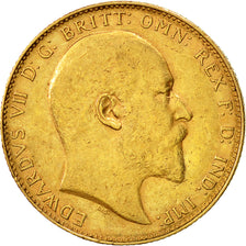 Coin, Australia, Edward VII, Sovereign, 1910 P, Perth, AU(50-53), Gold, KM:15