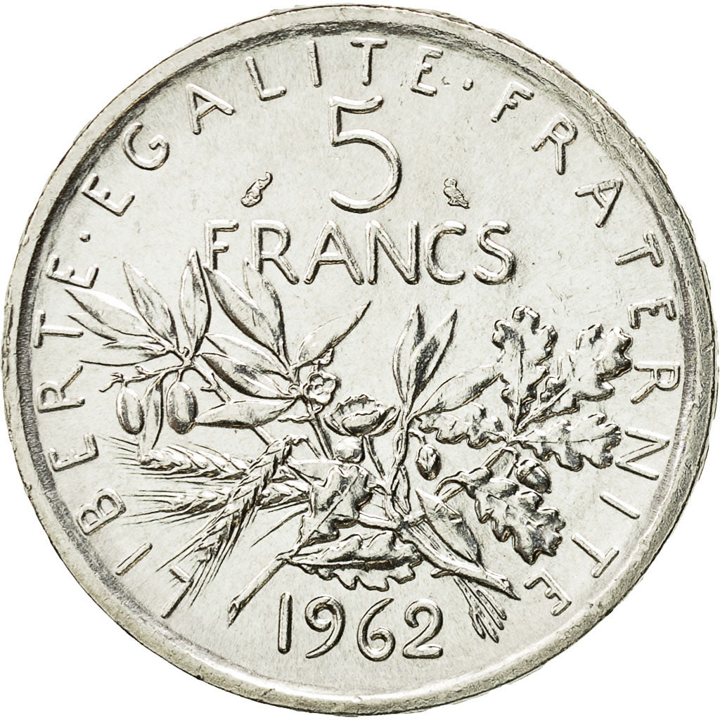 Monnaie, France, Semeuse, 5 Francs, 1962, SPL, Argent, KM:926, Gadoury:770