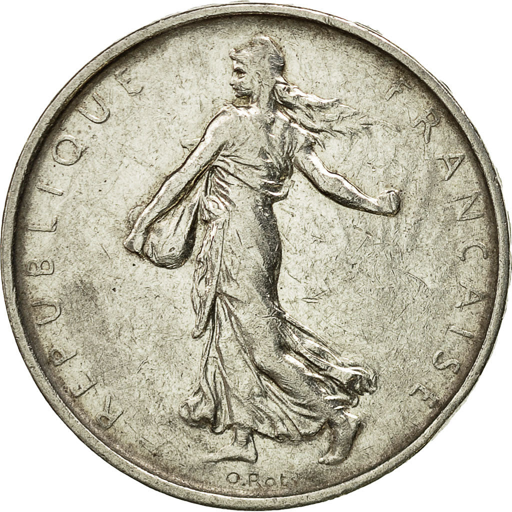 Coin, France, Semeuse, 5 Francs, 1965, AU(55-58), Silver, KM:926, Gadoury:770