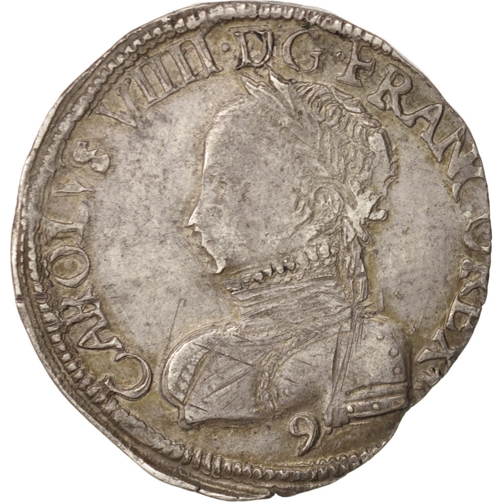 Frankreich, Charles IX, Teston, 1563, Rennes, 2nd type, Silber, SS+