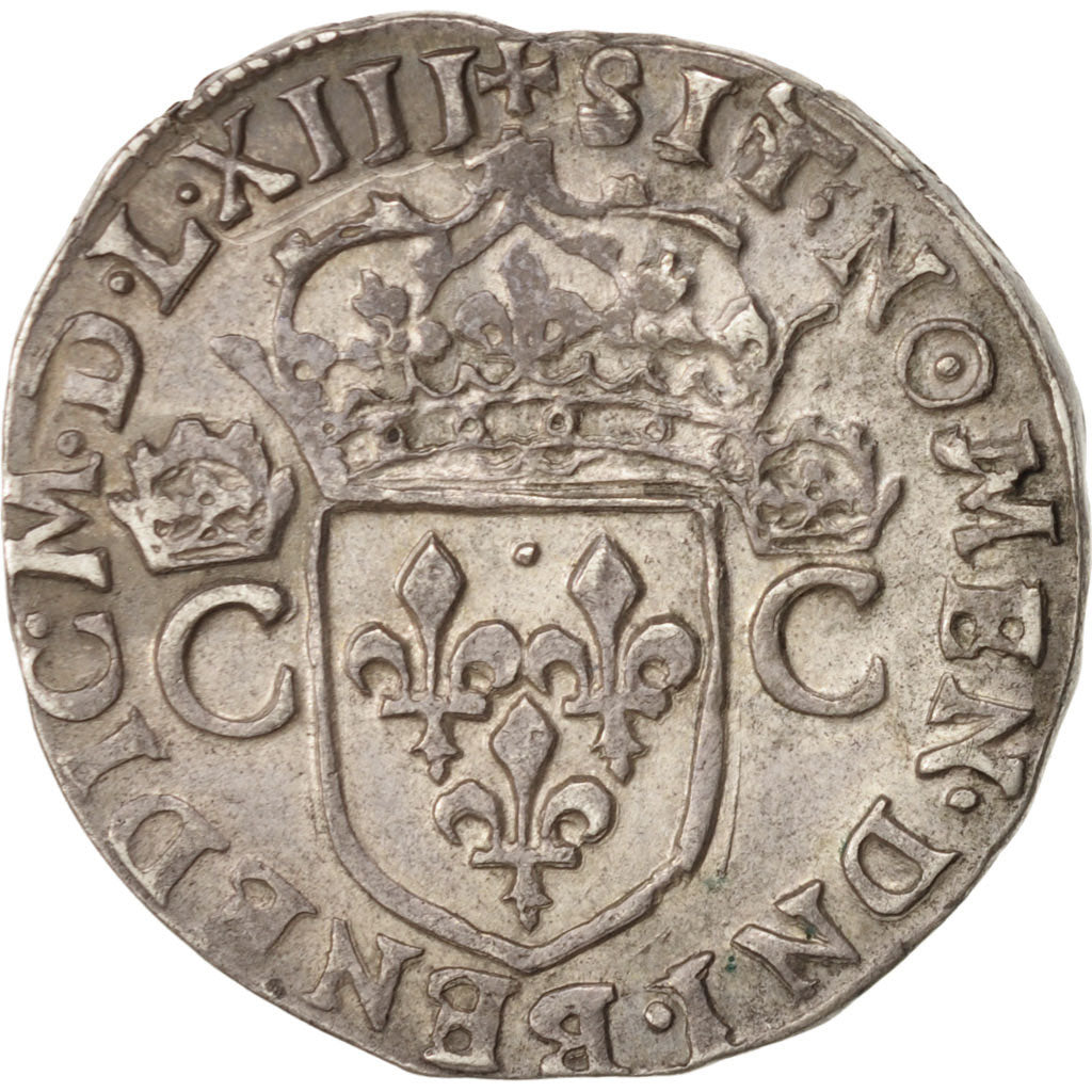Frankreich, Charles IX, Teston, 1563, Rennes, 2nd type, Silber, SS+
