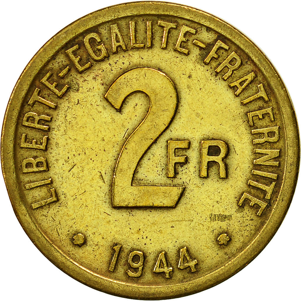 Moneta, Francja, France Libre, 2 Francs, 1944, Philadelphia, EF(40-45)