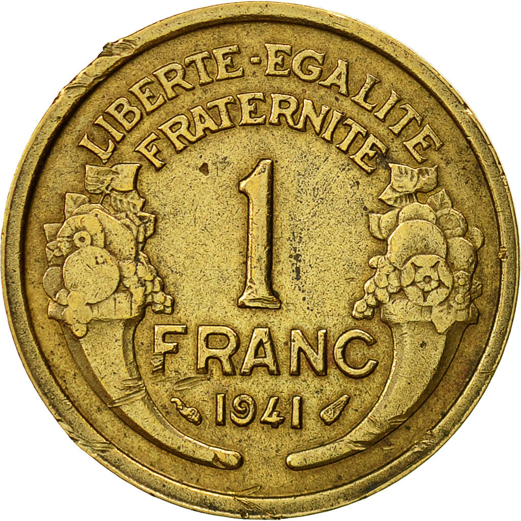 Moneta, Francia, Morlon, Franc, 1941, Paris, SPL-, Alluminio-bronzo, KM:885