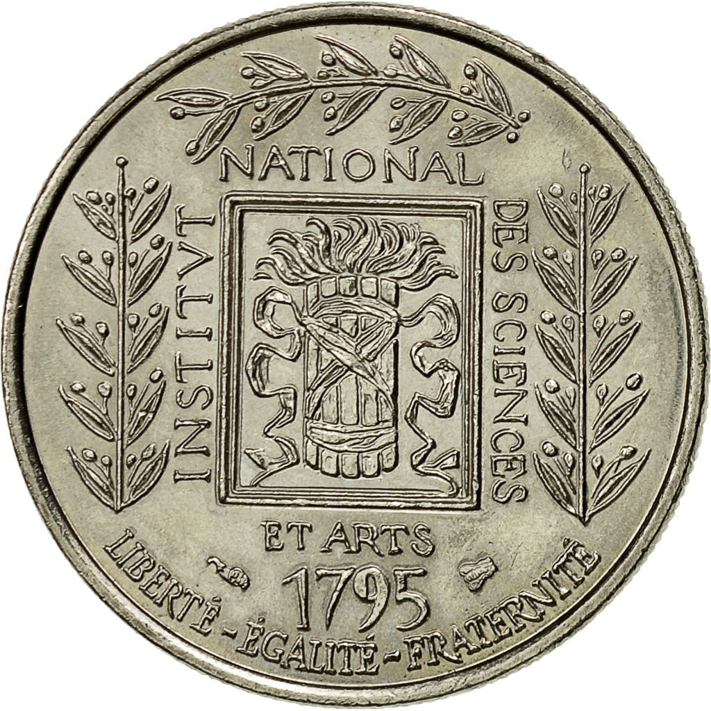 Coin, France, Institut, Franc, 1995, MS(63), Nickel, KM:1133, Gadoury:480