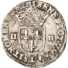 France, Henri IV, 1/4 Ecu, 1608, Limoges, Silver, Sombart:4686