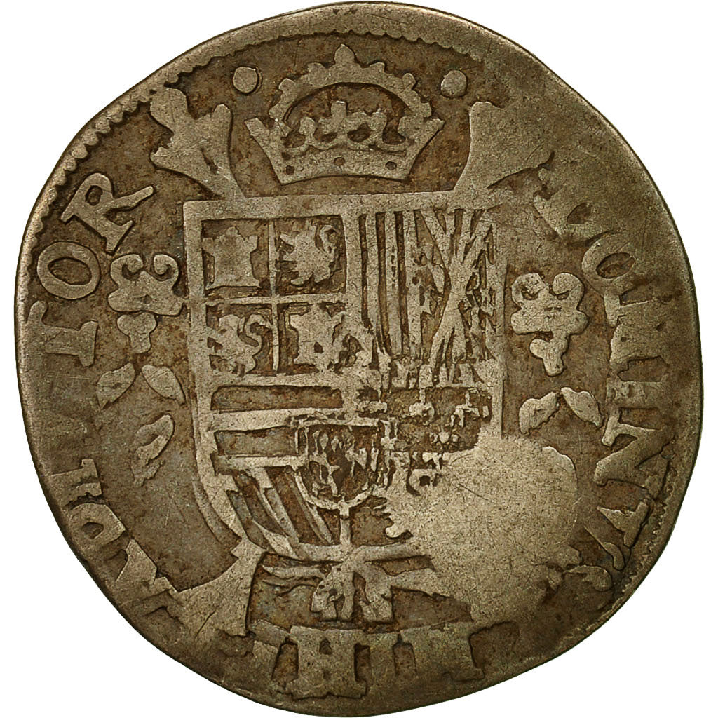 Coin, Spanish Netherlands, Overijssel, Philip II, 1/5 Ecu, 1566, Hasselt