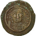 Moneta, Justinian I, Follis, An 16 (542-543), Constantinople, BB+, Rame