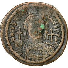 Moneta, Justinian I, Half Follis, An 17 (543-544), Constantinople, BB, Rame