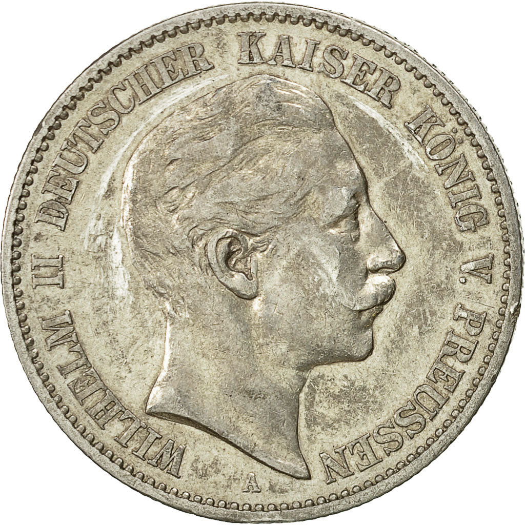Moneta, Stati tedeschi, PRUSSIA, Wilhelm II, 2 Mark, 1899, Berlin, BB+, Argento