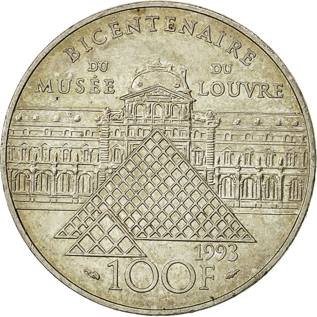 France, Liberté guidant le peuple, 100 Francs, 1993, AU(55-58), Silver