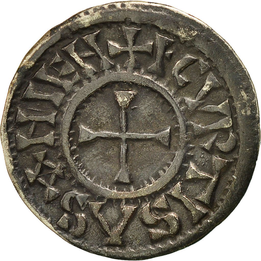Carolingians, Charles le Chauve, Denier, 864-865, Curtisasonien, Prou:408