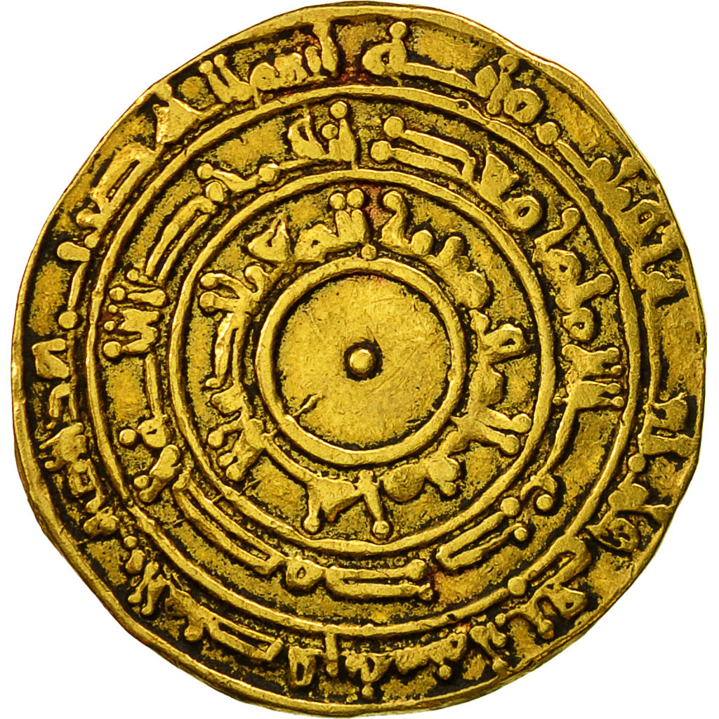 Coin, 1 Dinar, 955 (AH 344), Al-Mansuriya, AU(50-53), Gold