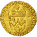 Moneda, Francia, François Ier, Ecu d'or, 1519, Bordeaux, BC+, Oro, Duplessy:775