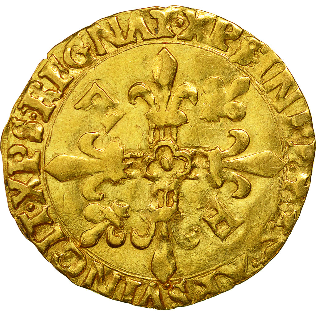 Coin, France, François Ier, Ecu d'or, 1519, Bordeaux, VF(20-25), Gold