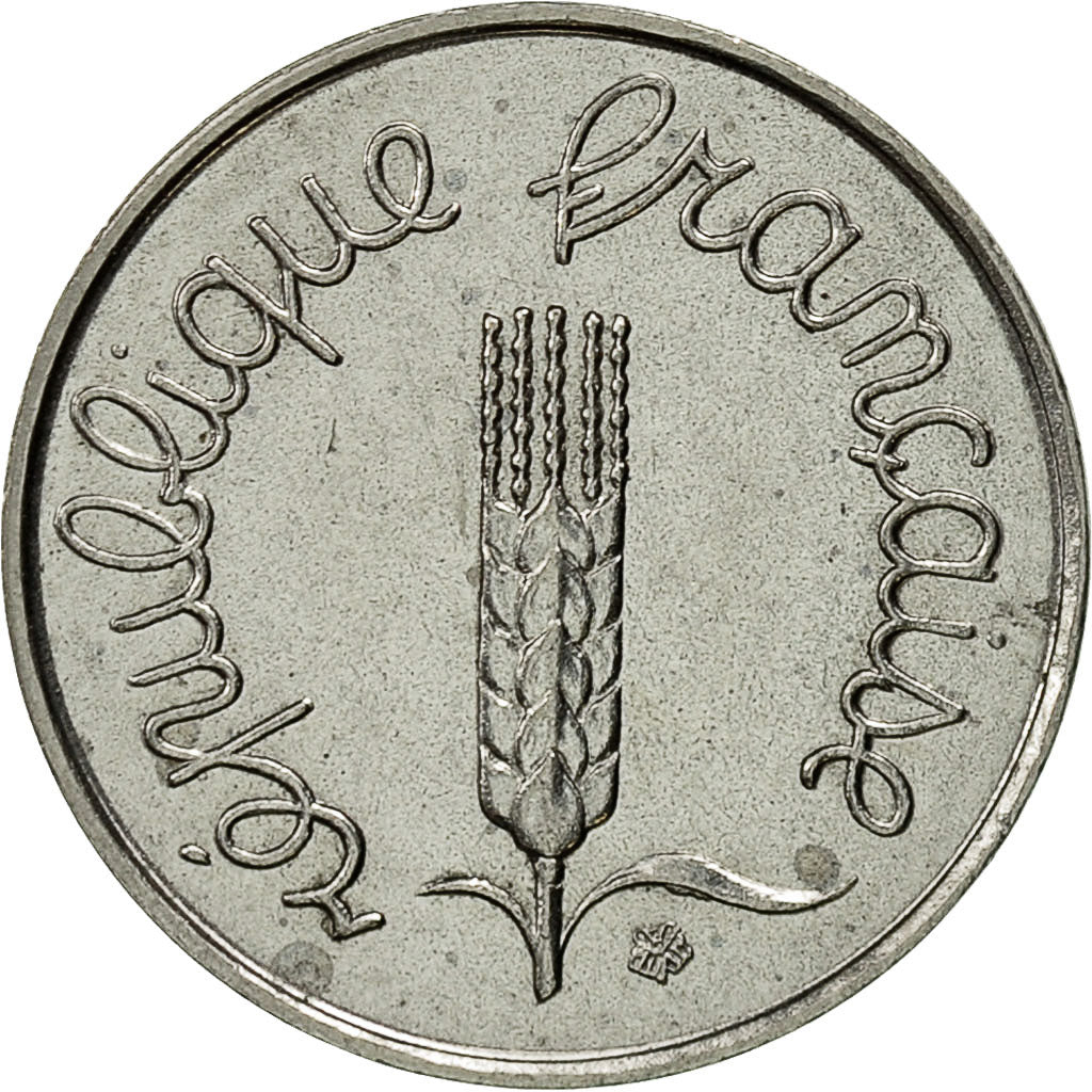 France, Épi, Centime, Variety with edge, 1967, Paris, MS(60-62), KM:928