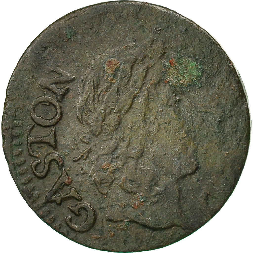 Coin, FRENCH STATES, DOMBES, Gaston de Orleans, Denier Tournois, 1652, Trévoux
