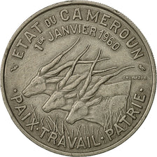 Coin, Cameroon, 50 Francs, 1960, Paris, AU(55-58), Copper-nickel, KM:13