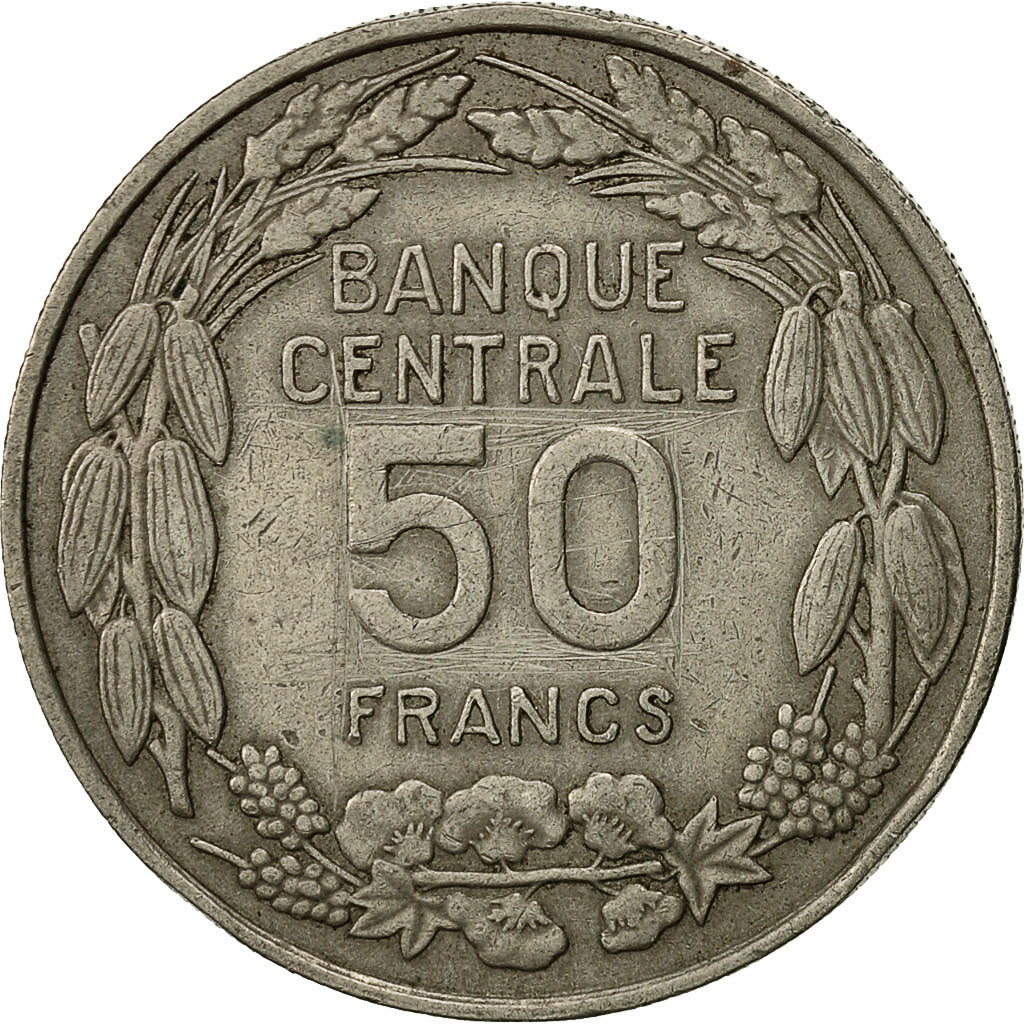 Coin, Cameroon, 50 Francs, 1960, Paris, AU(55-58), Copper-nickel, KM:13