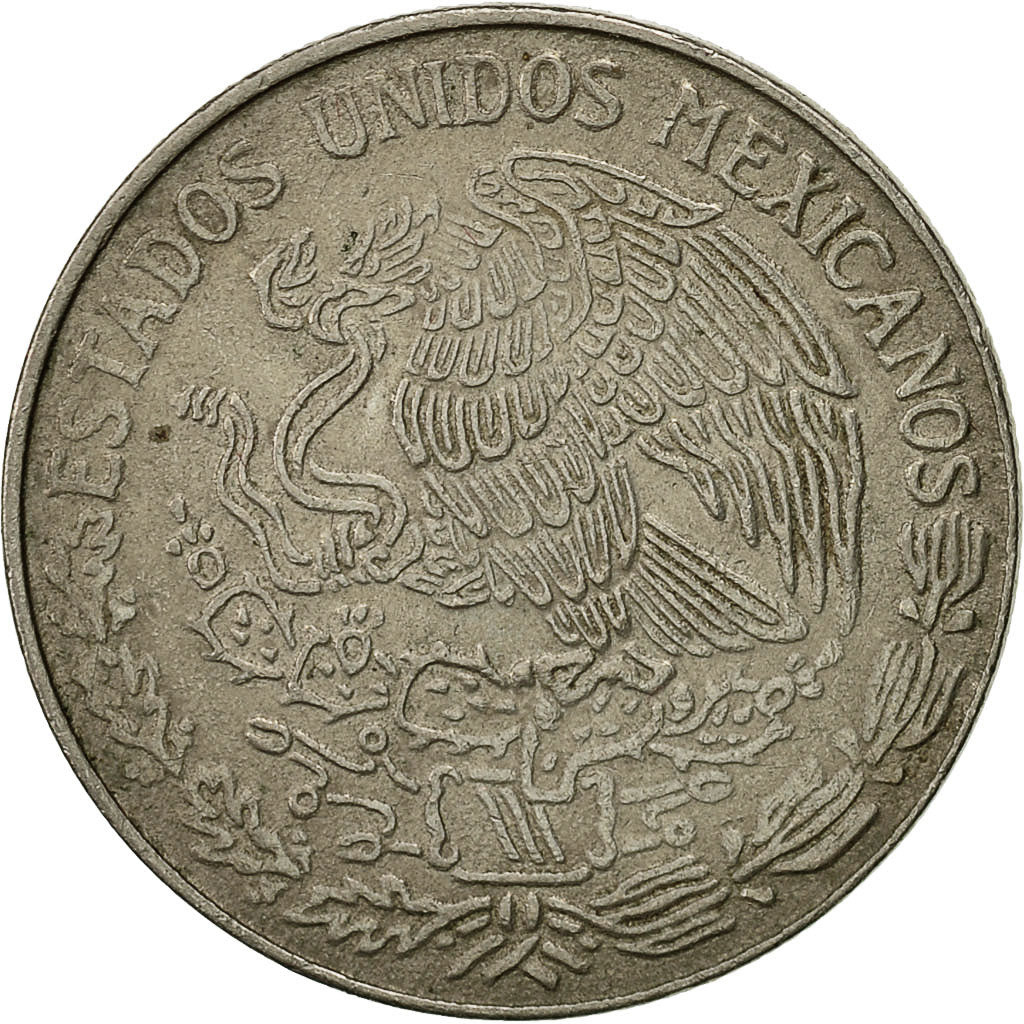 Moneta, Mexico, Peso, 1976, Mexico City, EF(40-45), Miedź-Nikiel, KM:460