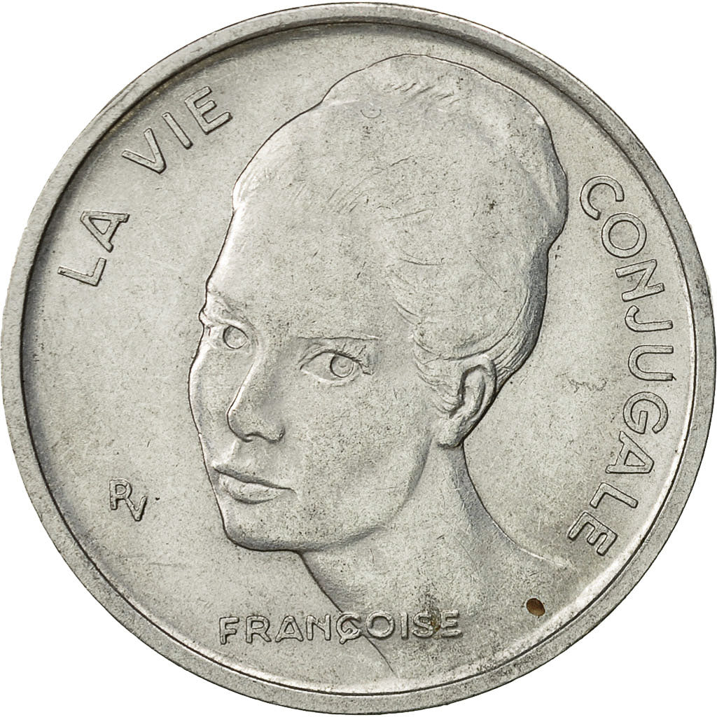 France, Token, La Vie Conjugale, Arts & Culture, 1963, AU(50-53), Aluminium