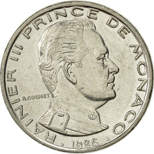 Monaco, Rainier III, Franc, 1986, MS(63), Nickel, KM:140, Gadoury:MC 150