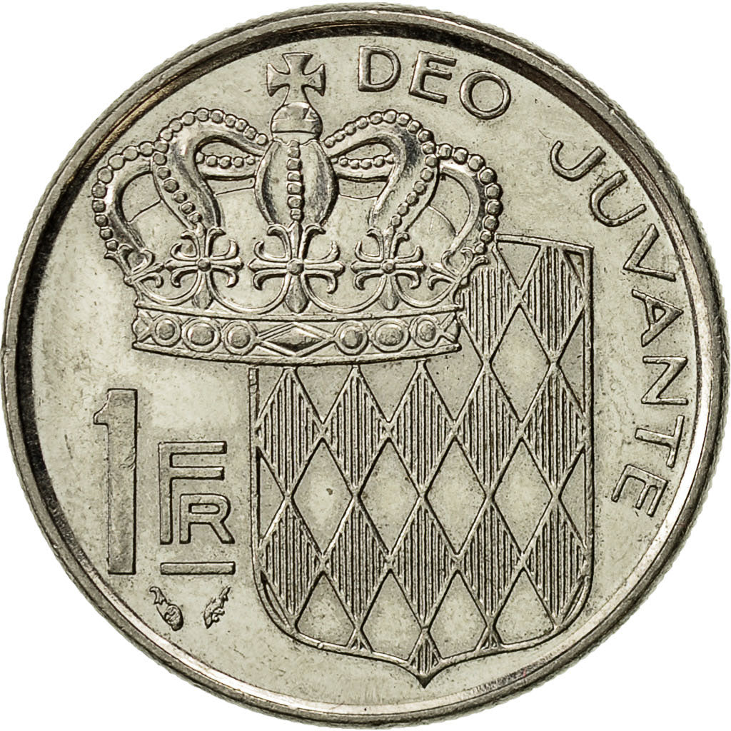 Monaco, Rainier III, Franc, 1986, MS(63), Nickel, KM:140, Gadoury:MC 150