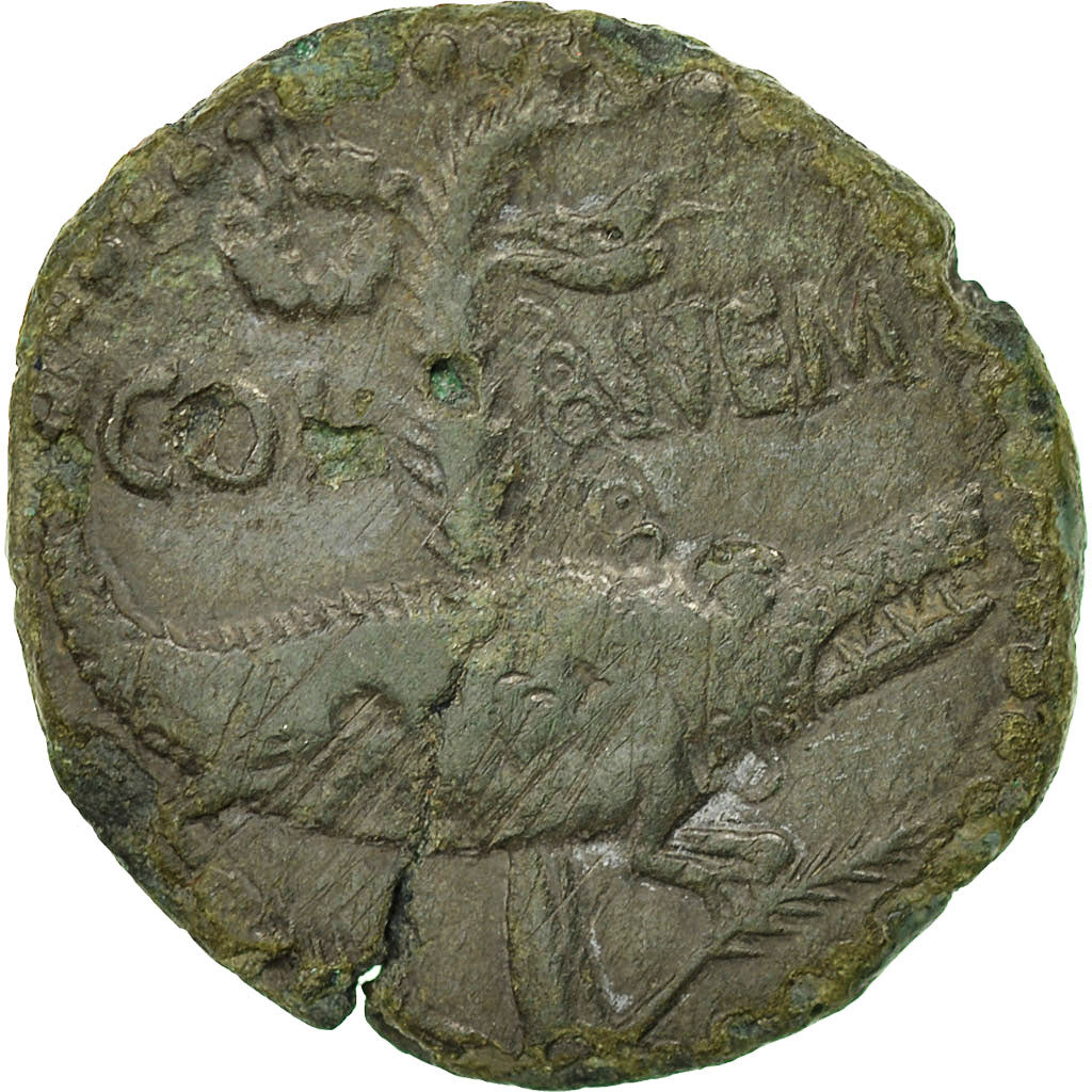 Coin, Dupondius, 10 BC-10 AD, Nîmes, EF(40-45), Copper, Cohen:10, RIC:158